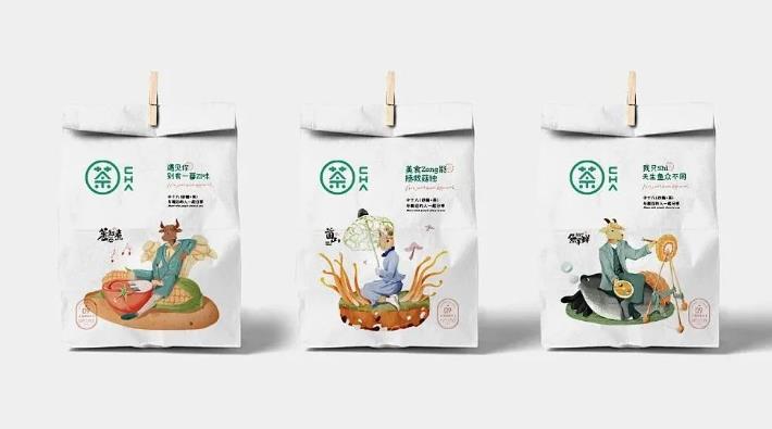 国潮风什锦砂锅品牌包装设计